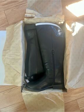 FRYE AND CO. Kellie Button Black Tall  Riding Boots